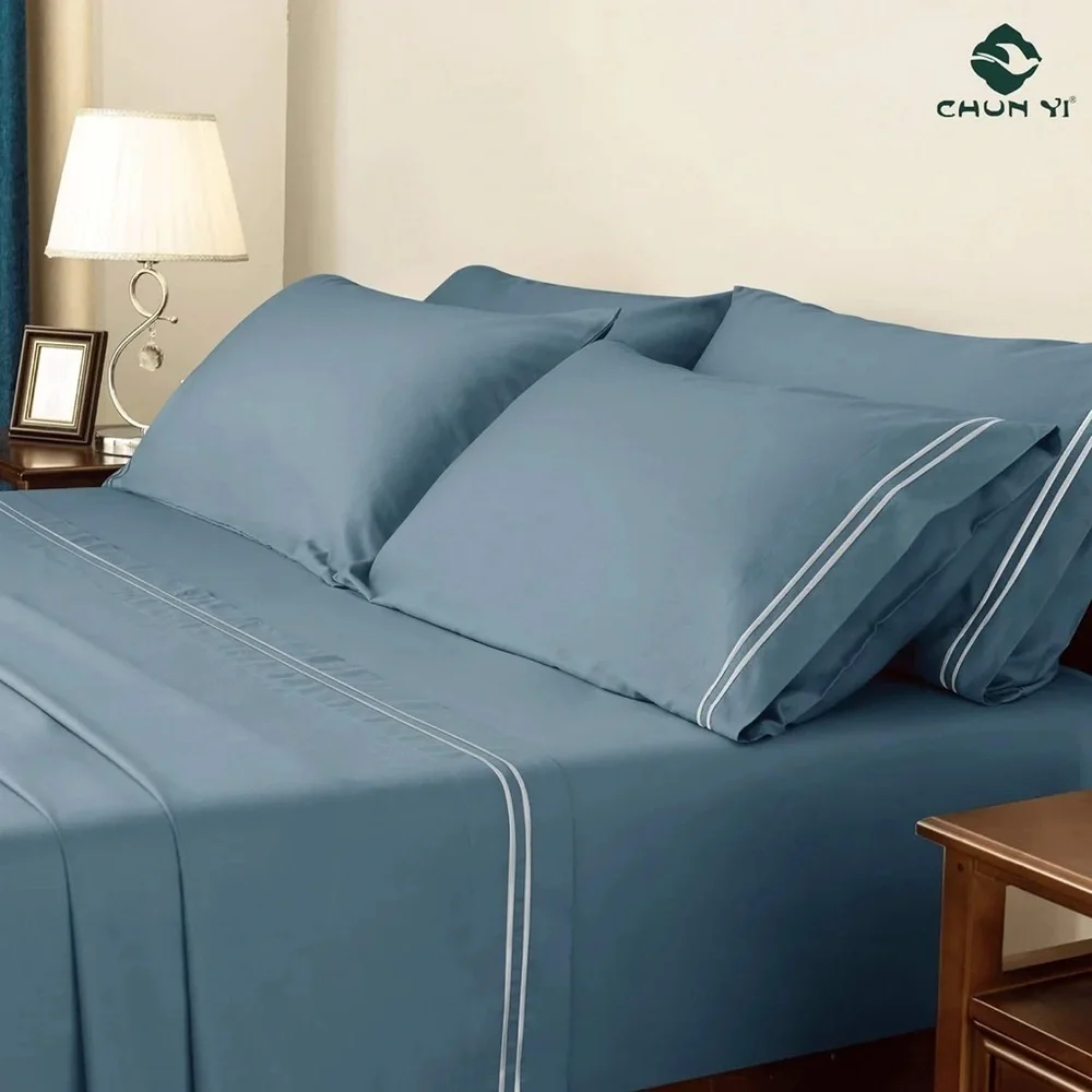 NEW SUBRTEX Luxury Cotton Pillowcase Set for Hair and Skin - Tencel Shams 2-Pack